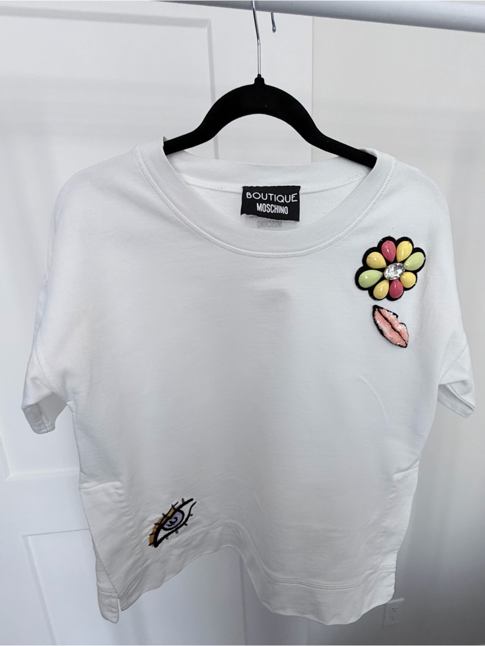 Moschino White Logo Tag Classic Tee